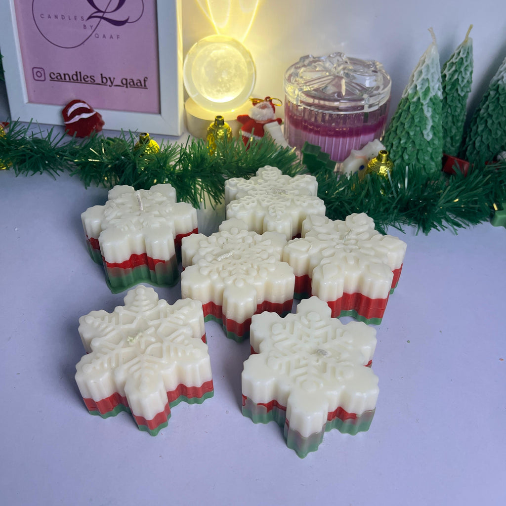 Frosted Crystal Snowflake Candle